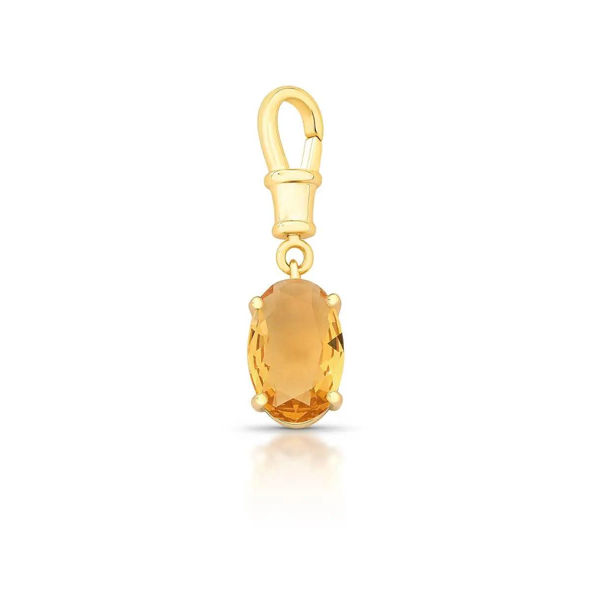 PINGENTE COM FECHO E CRISTAL OVAL