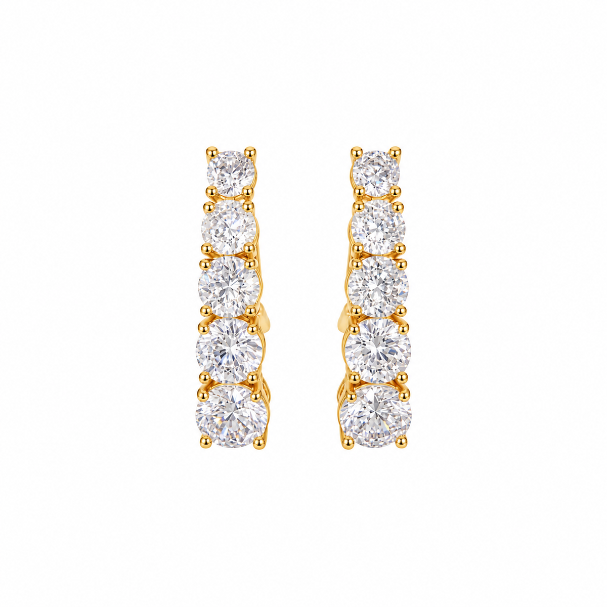 BRINCO EAR HOOK ZIRCÔNIAS CRISTAL