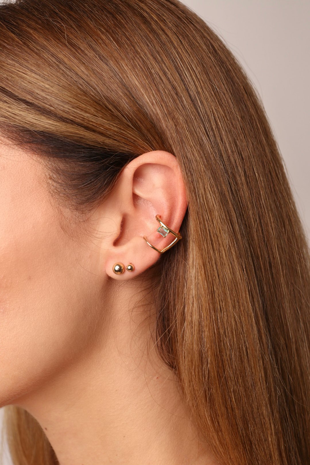 PIERCING FALSO 2VOLTAS COM CRISTAL VERDE