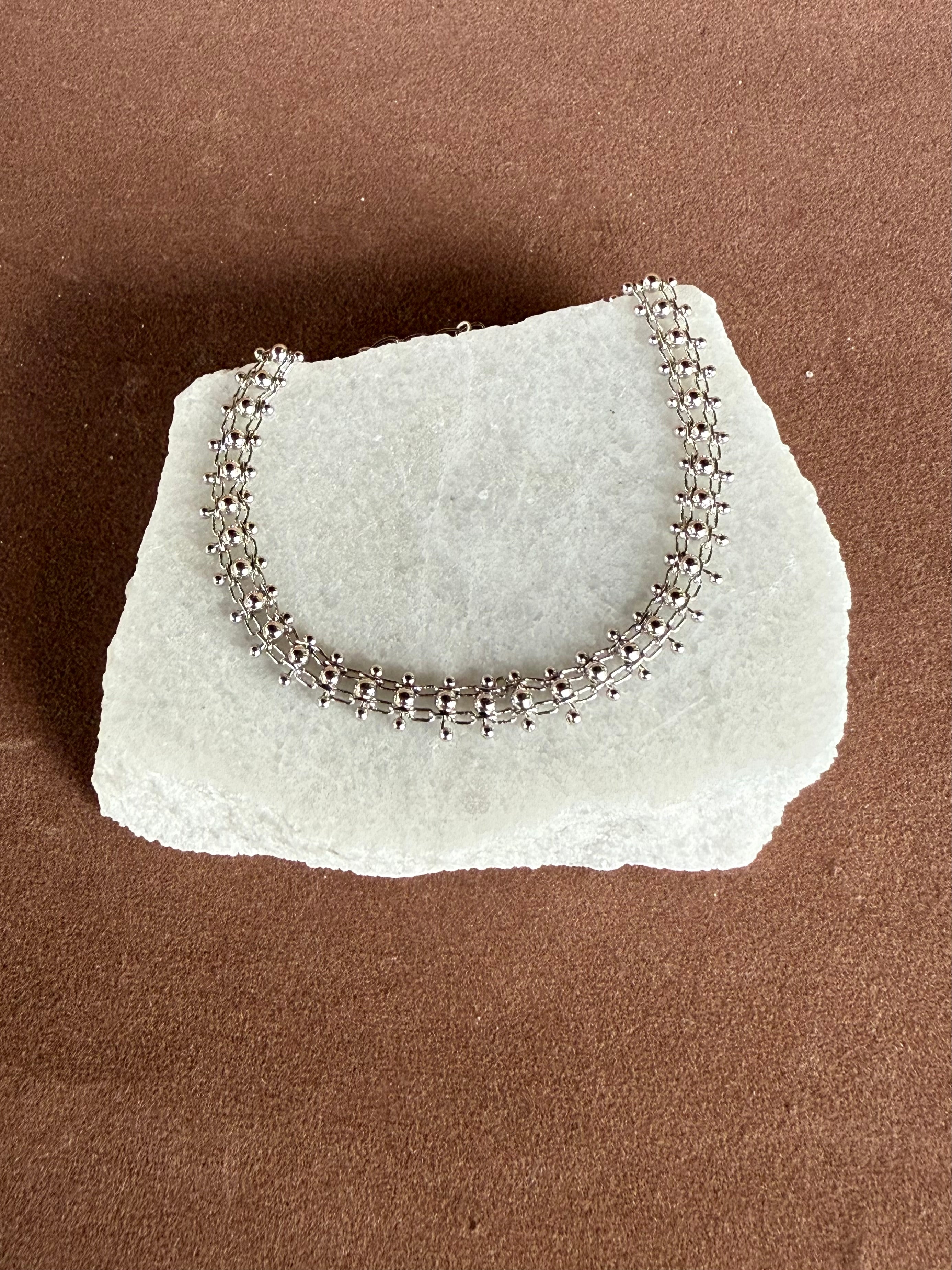 PULSEIRA DUPLA BOLINHAS LISAS