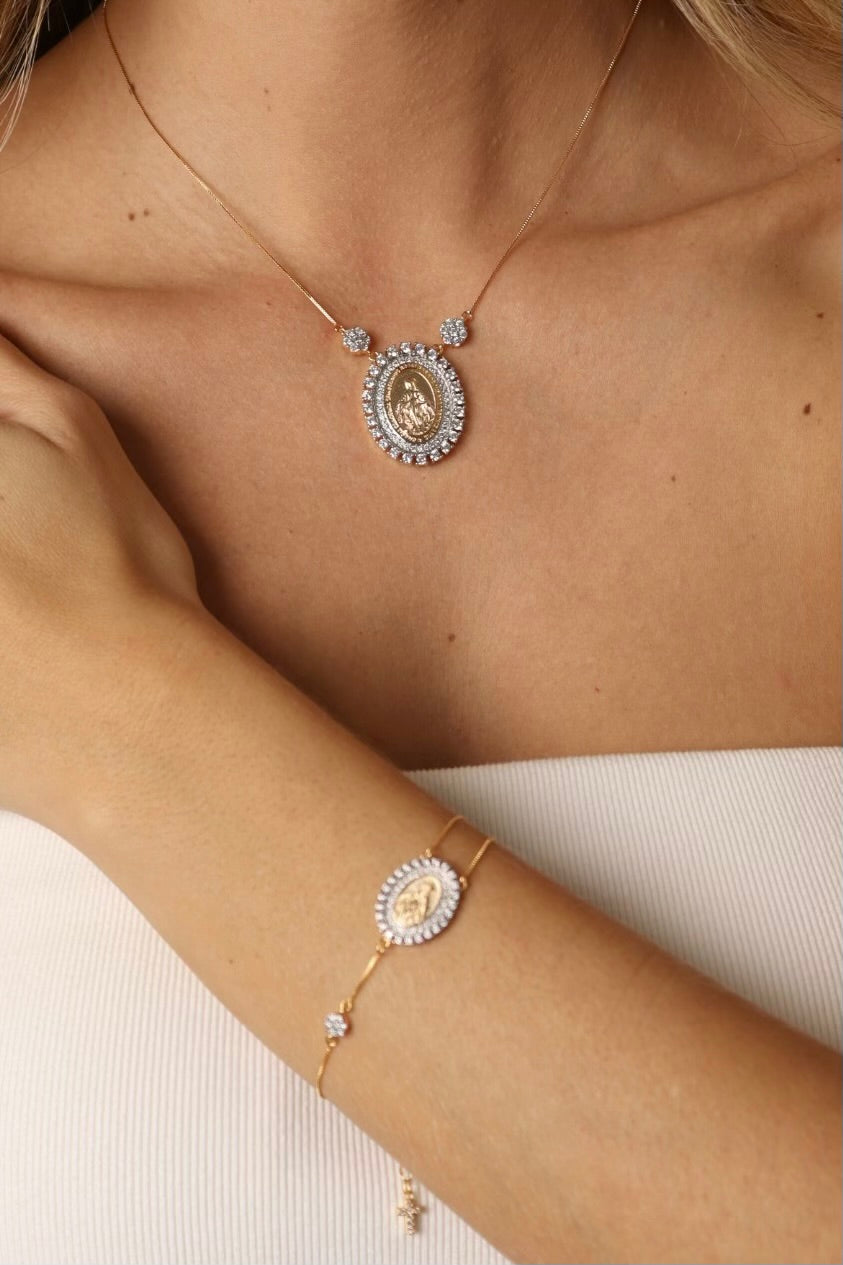 PULSEIRA CORRENTE DUPLA NOSSA SENHORA