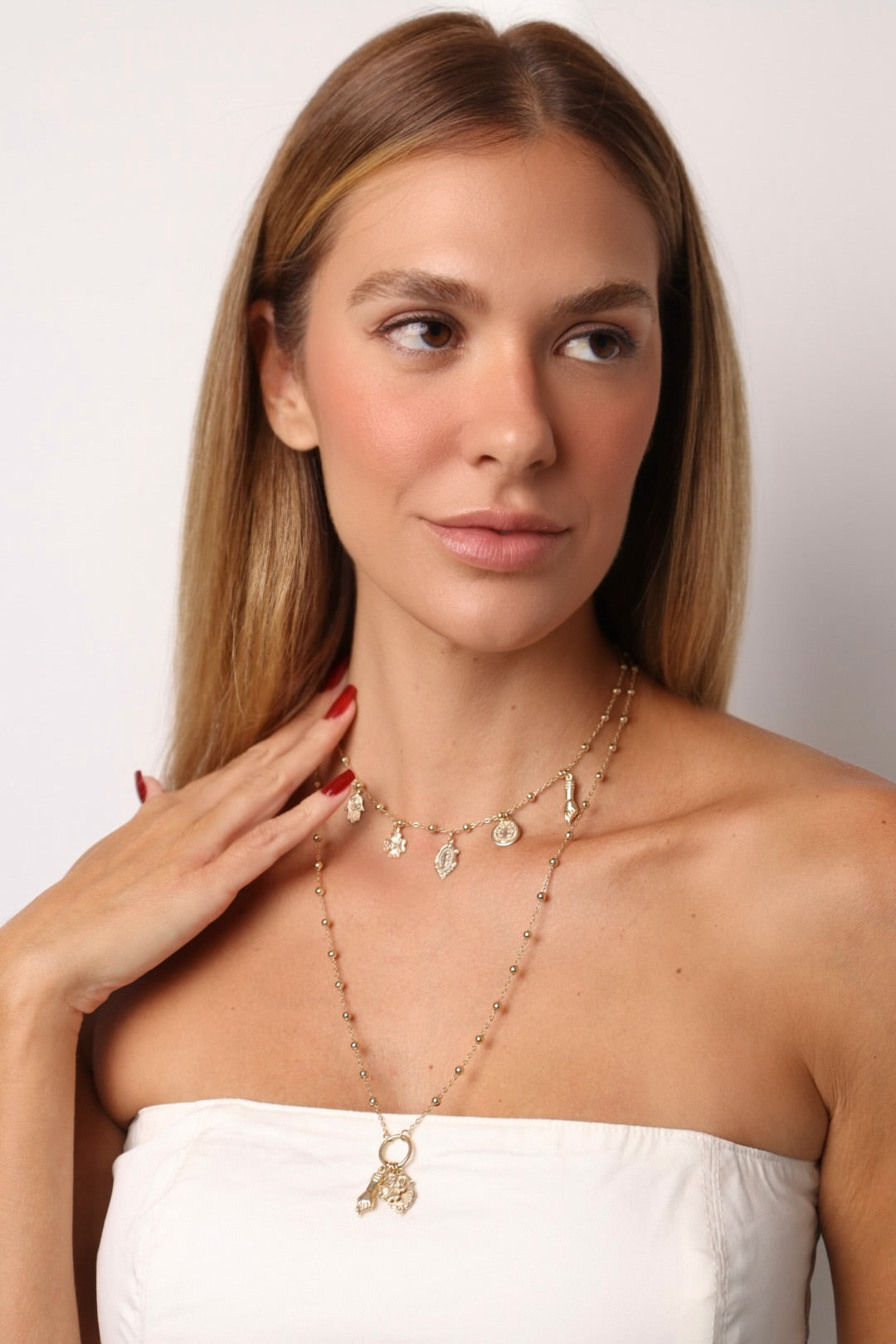 COLAR LONGO DOTS AMULETOS