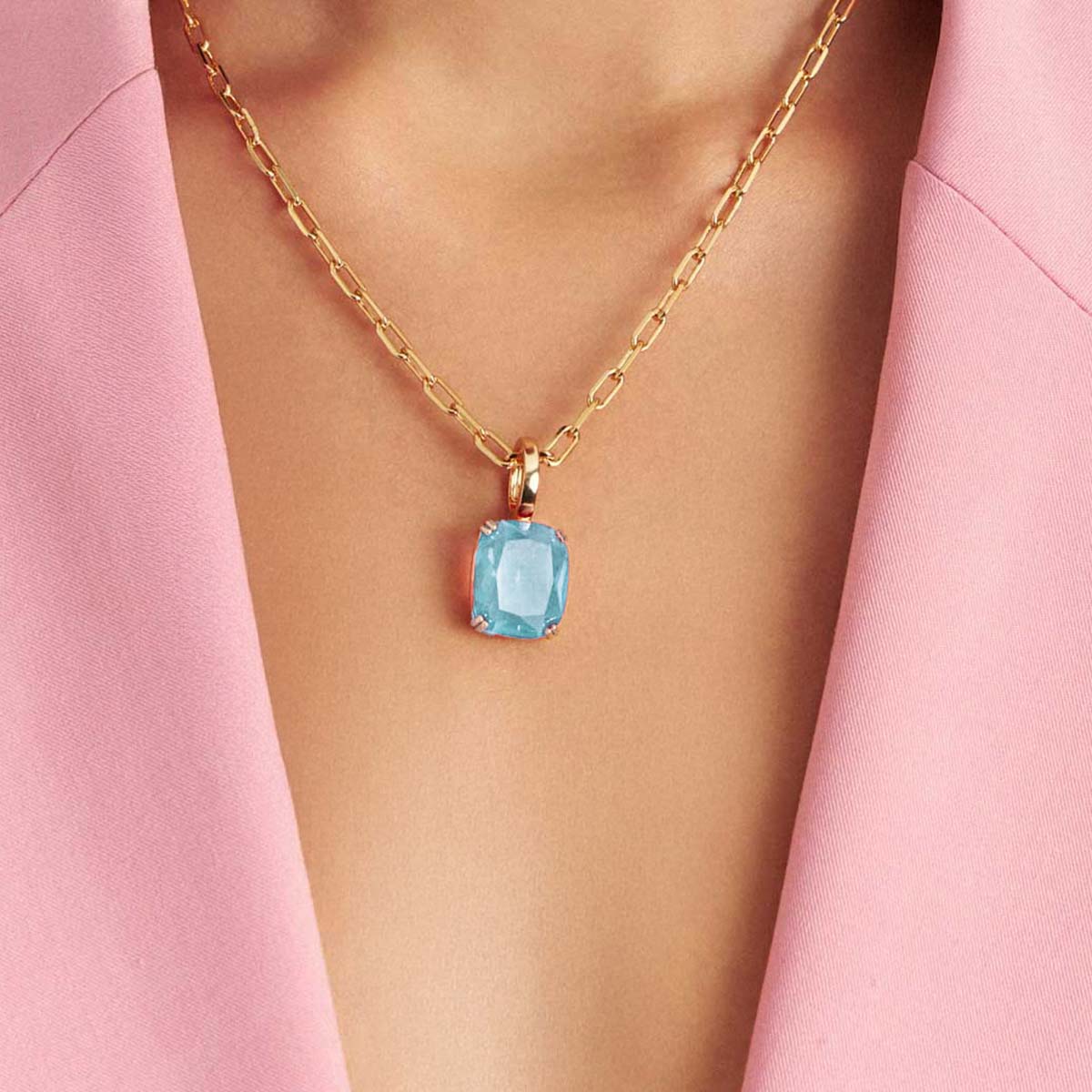 PINGENTE CRISTAL RETANGULAR