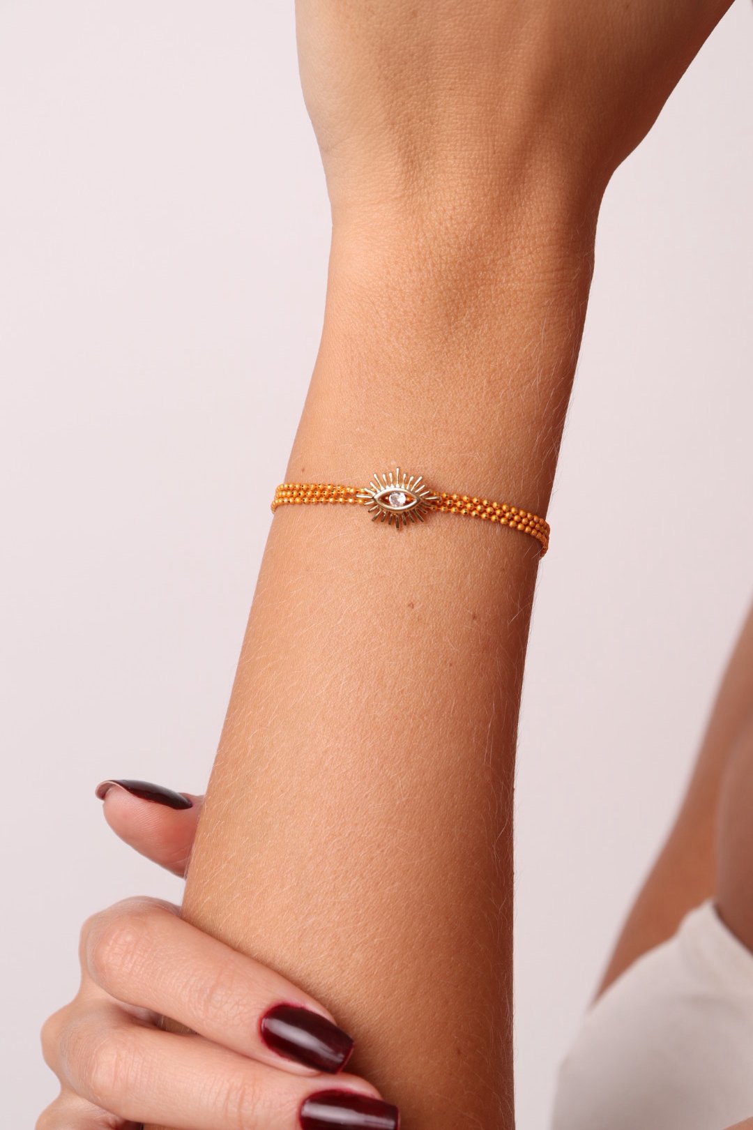 PULSEIRA OLHO GREGO DOTS RESINADA