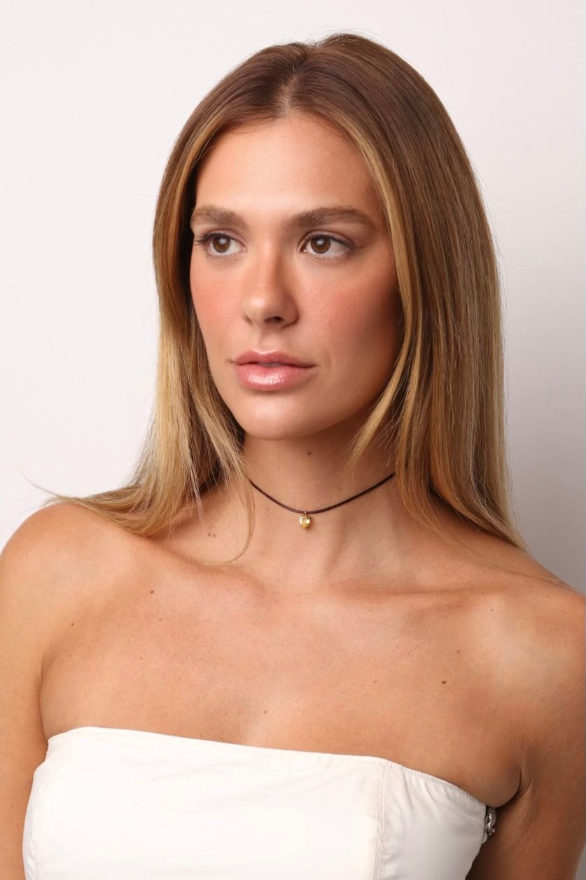 CHOKER FIO DE SEDA COM GOTA DELICADA