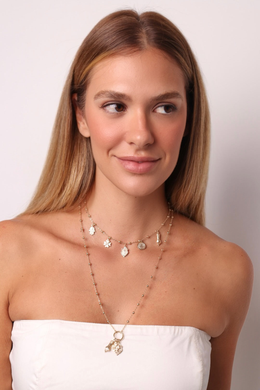 COLAR LONGO DOTS AMULETOS