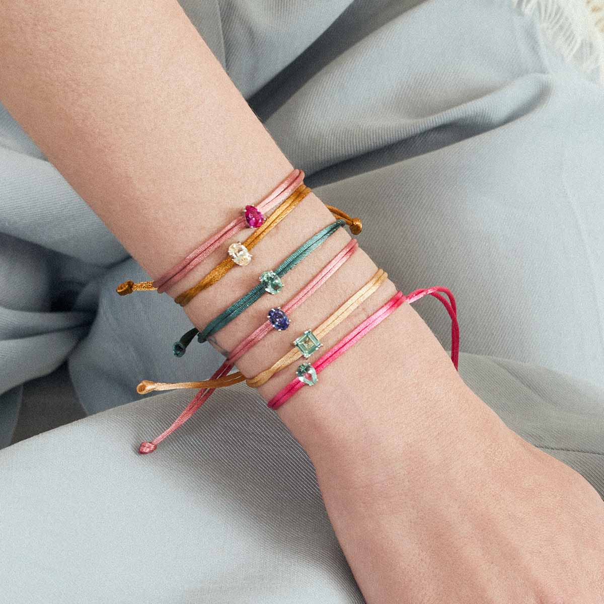 PULSEIRA AJUSTÁVEL SUMMER VIBES PRATA 925