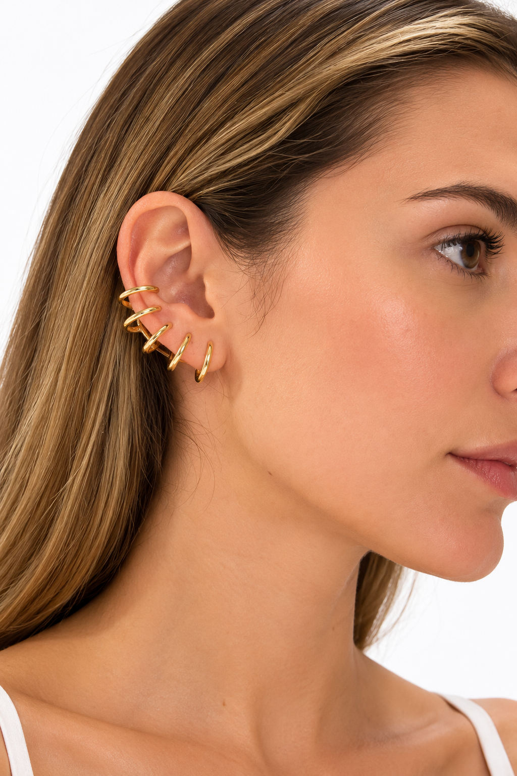 BRINCO EAR CUFF ESPIRAL DOURADO