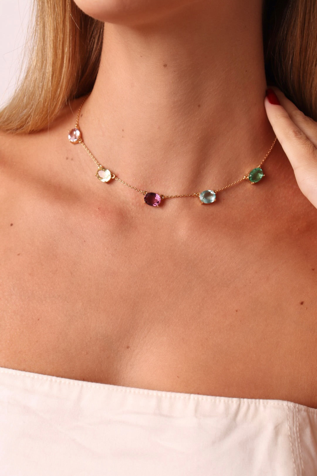 COLAR HARMONY STONES PEDRAS NATURAIS