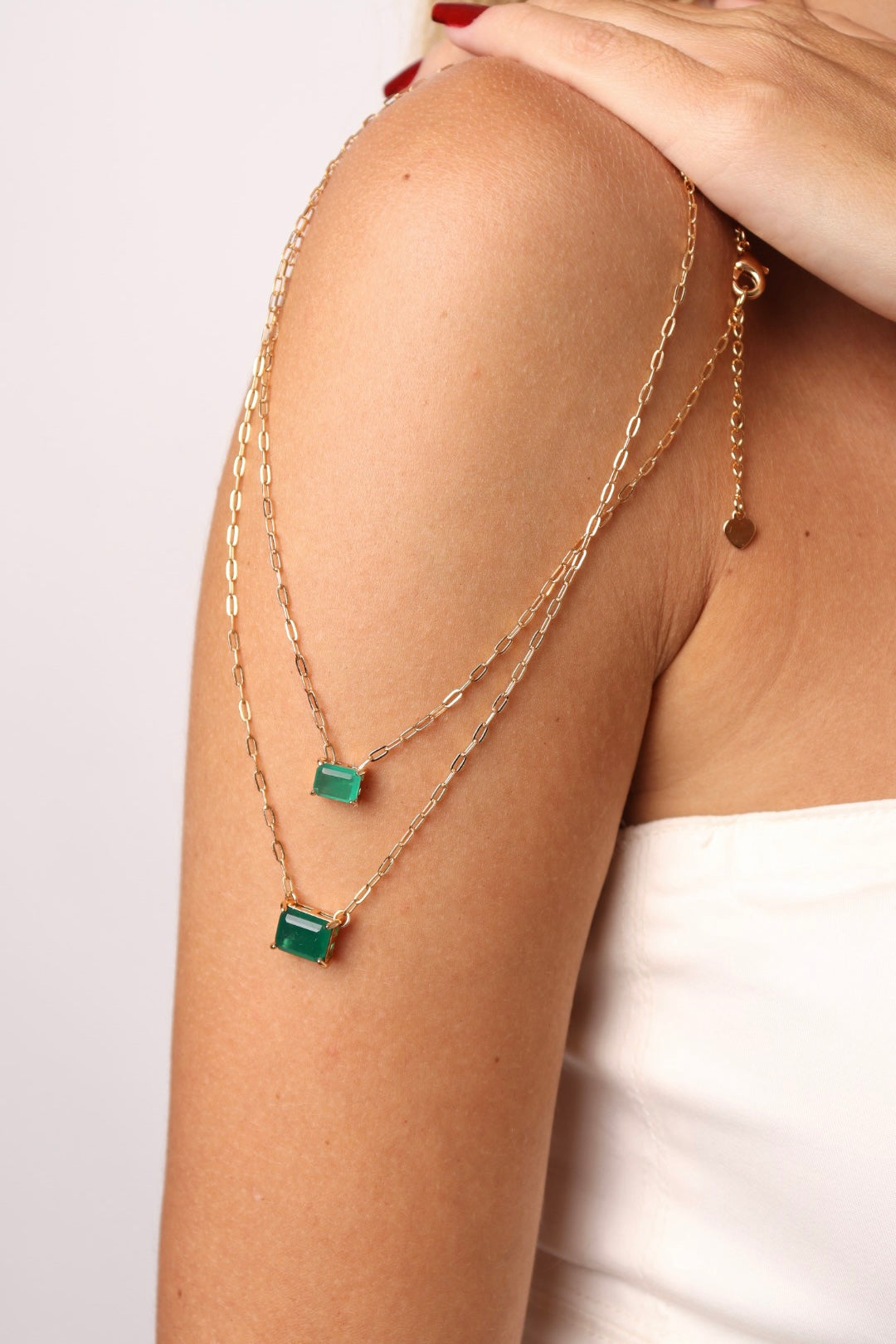 COLAR ISIS CRISTAL ESMERALDA