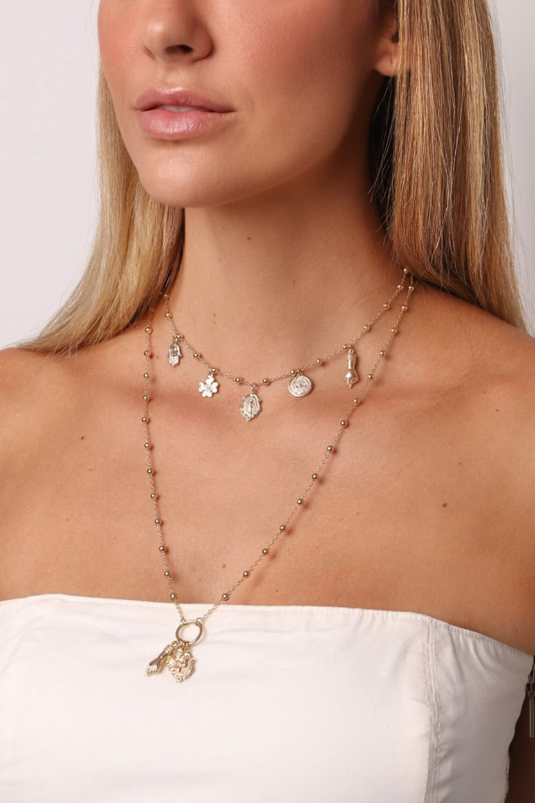 COLAR LONGO DOTS AMULETOS