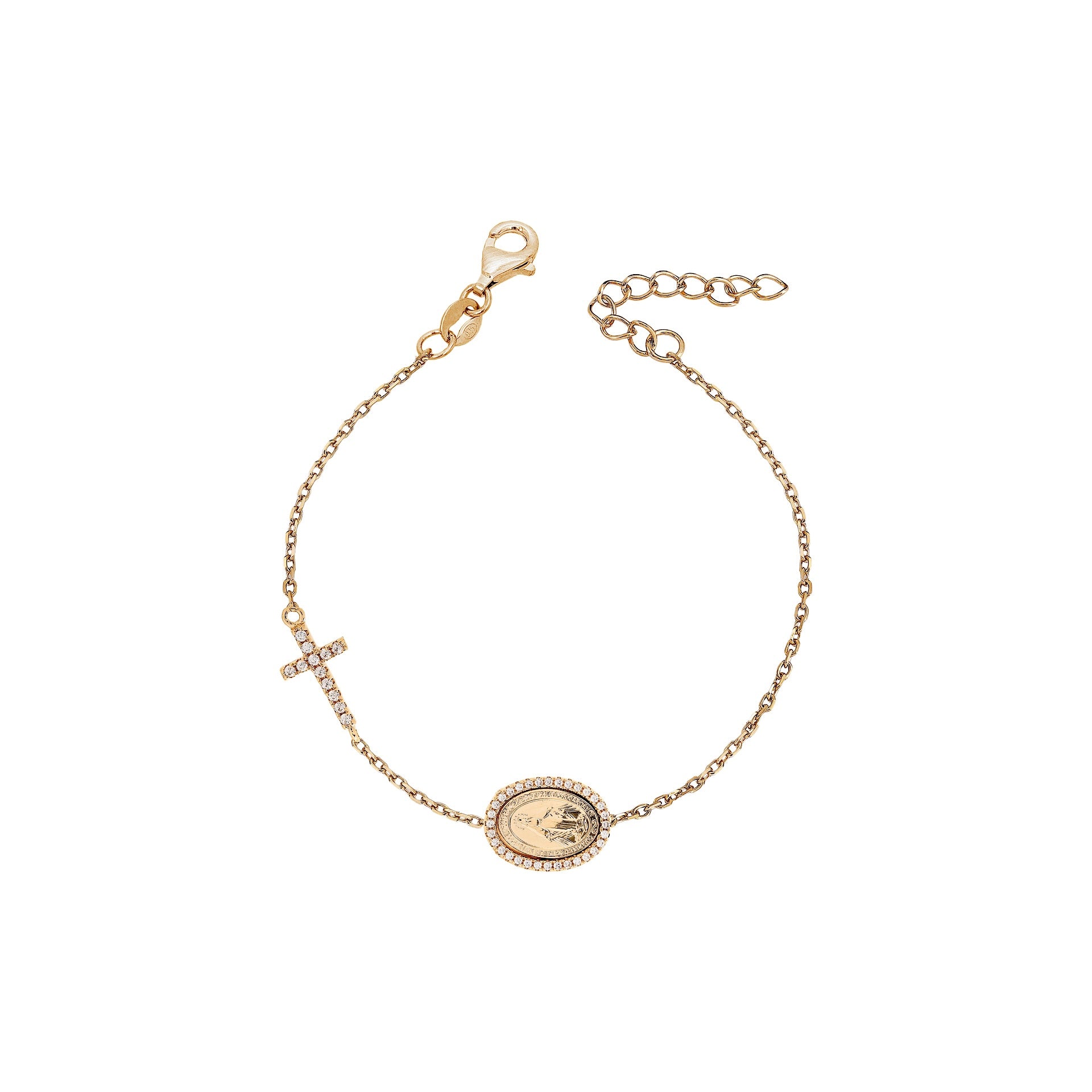 PULSEIRA MEDALHA SAGRADA PRATA 925