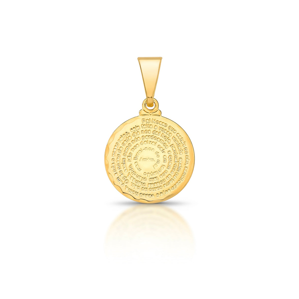 PINGENTE MEDALHA PAI NOSSO REDONDO