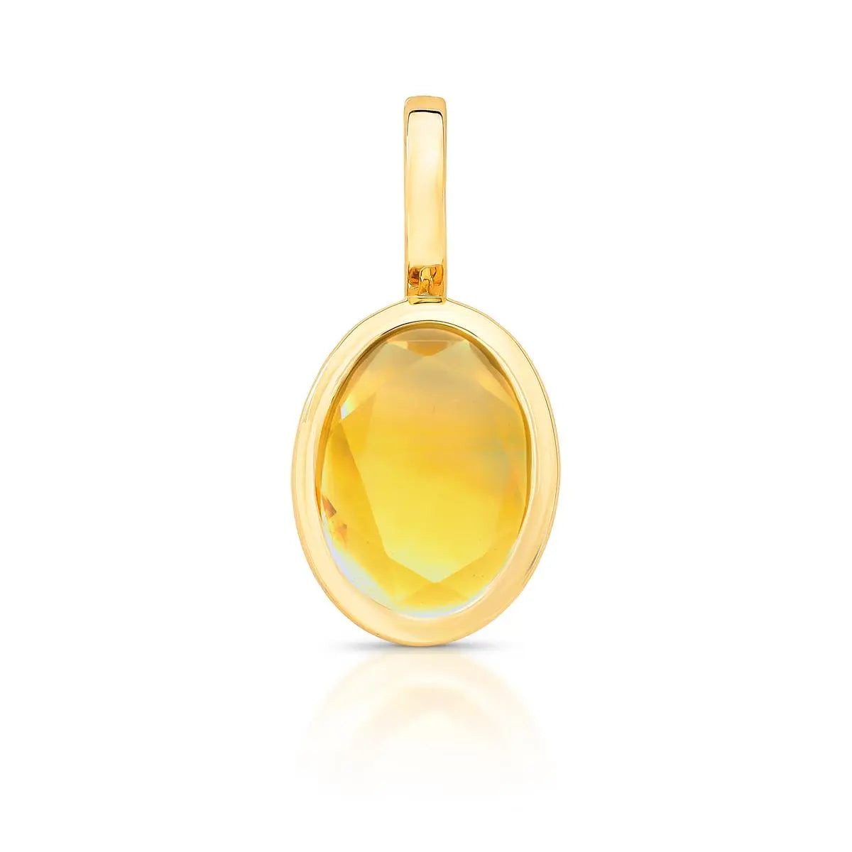 PINGENTE COM FECHO CRISTAL OVAL