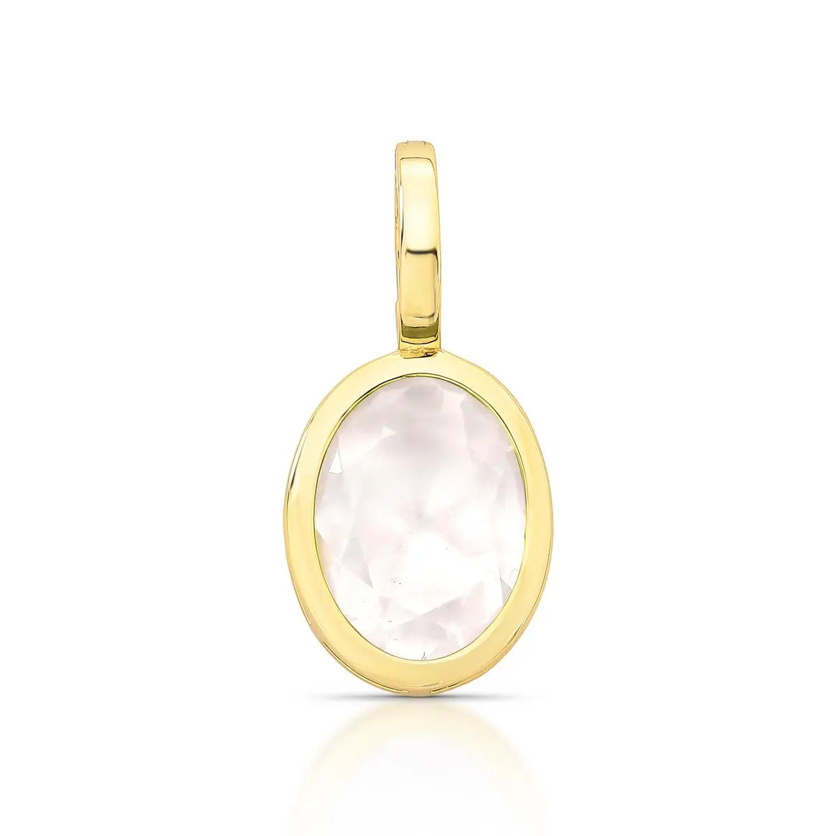PINGENTE COM FECHO CRISTAL OVAL