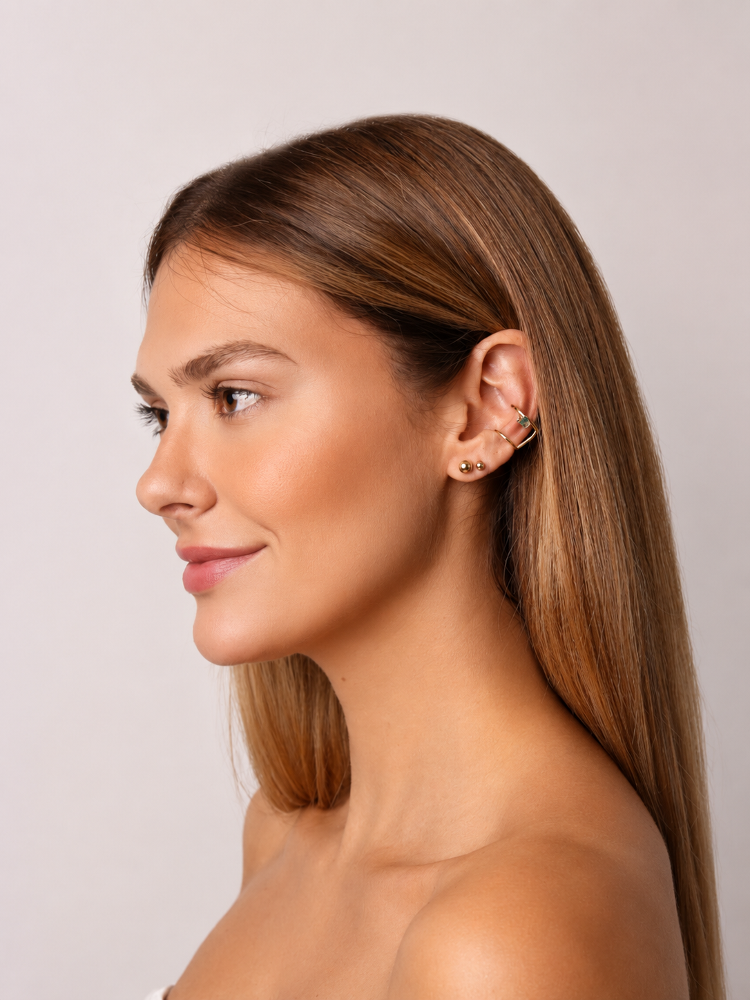 PIERCING FALSO 2VOLTAS COM CRISTAL VERDE